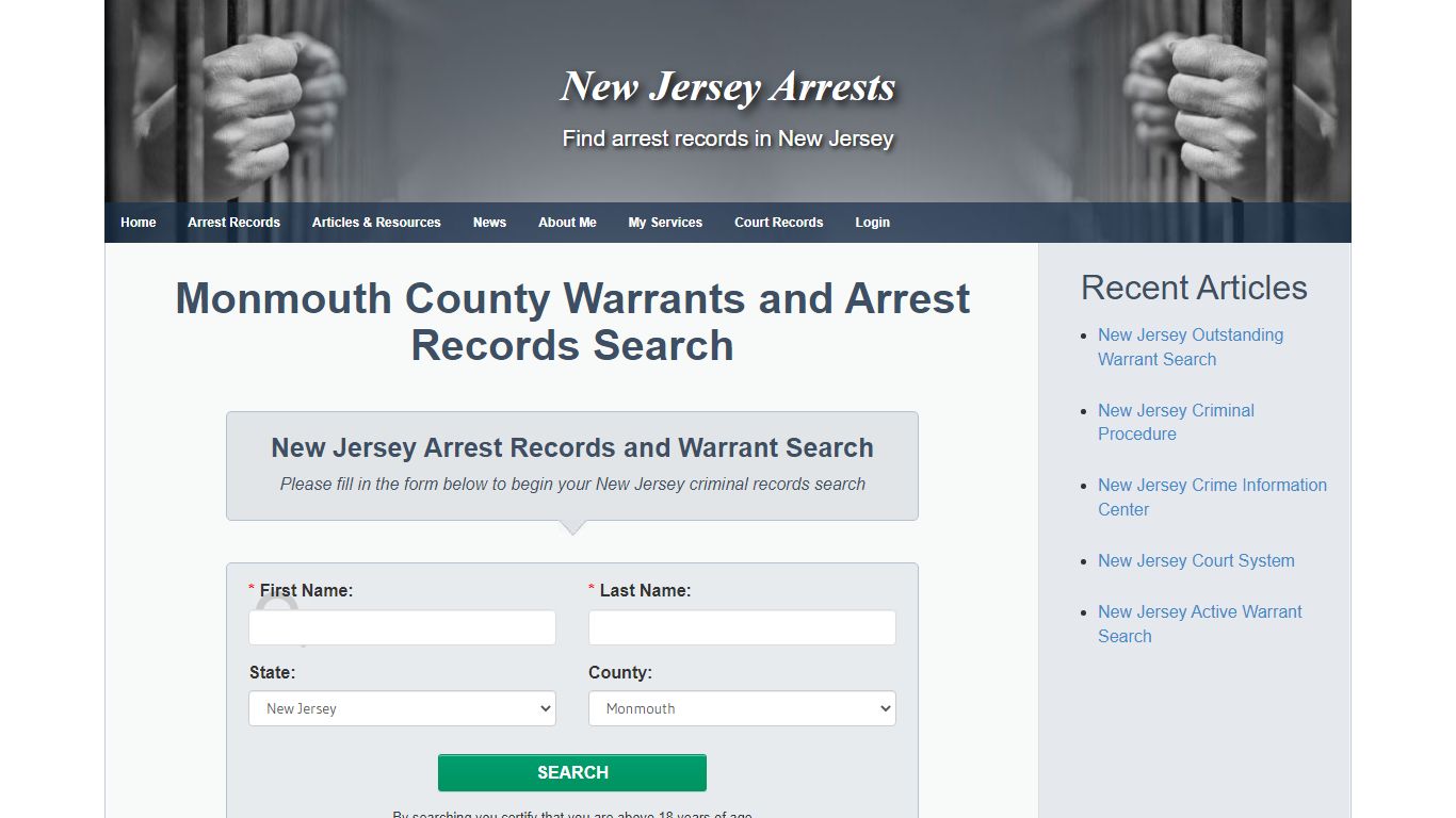 Monmouth County Warrants and Arrest Records Search - New Jersey Arrests