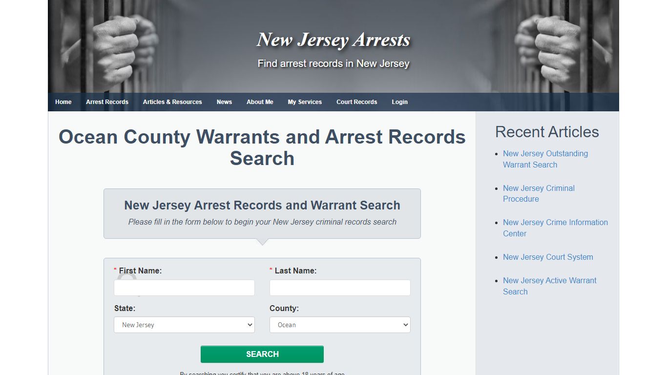 Ocean County Warrants and Arrest Records Search - New Jersey Arrests